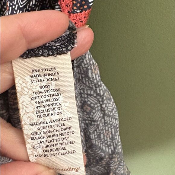 Soft Surroundings Mercado Long Sleeve Sequin Embroidered Boho Dress Sz PXL - Picture 7 of 9